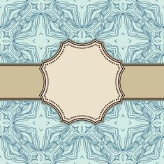 Vintage vector flower frame N104