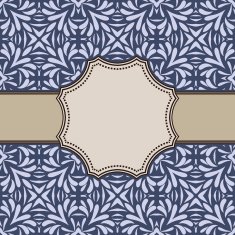 Vintage vector flower frame N105