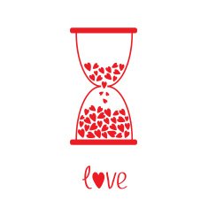 Love hourglass with hearts inside Card