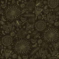 Seamless vintage pattern with flowers N2