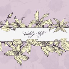 vintage vector floral card N6