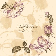 vintage vector floral card N7