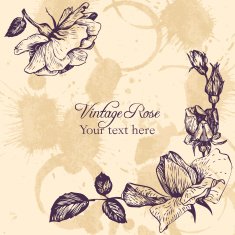 vintage vector floral card N8