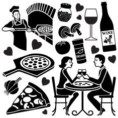pizza date design elements