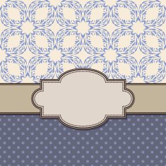 Vintage vector flower frame N106