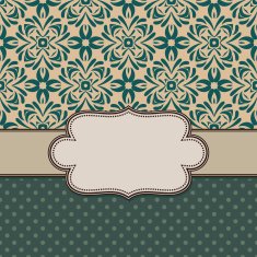 Vintage vector flower frame N107