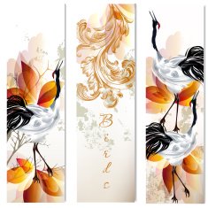 Business cards set with birds N3