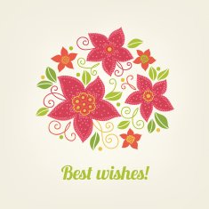 Greeting card with flowers N15