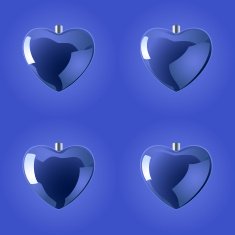 Heart-Shaped Bauble - Blue