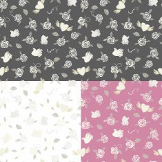 One seamless pattern on three various backgrounds