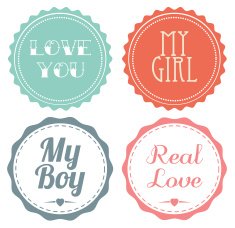 Valentines stickers N4