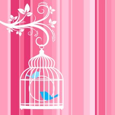 Birdcage Art for Valentine's Day N3