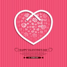 Valentine's Day background Heart Ribbon N4