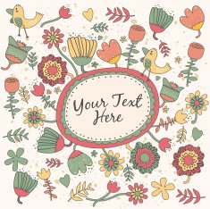 whimsical floral garden illustration N2