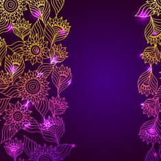 Flaral elegant lace ornament template frame