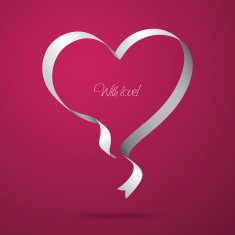 Heart made of ribbon
