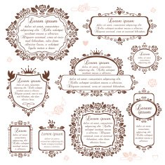 Set of romantic frames N2