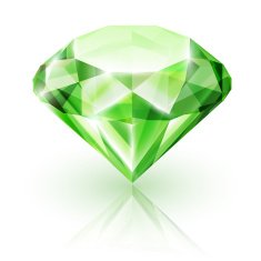 Emerald isolated on white - eps10 N2