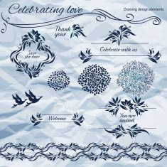 Vintage elements for invitation design