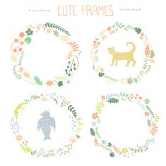 Set of floral frames N8