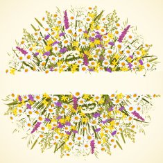 Circle with wild flowers N2