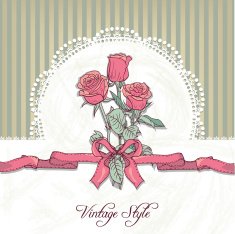 Vintage Floral Card N22
