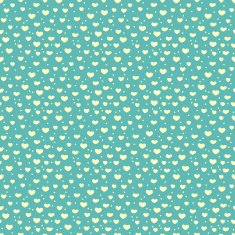 Seamless pattern of hearts and snow
