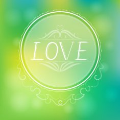 Abstract love green background vector illustration