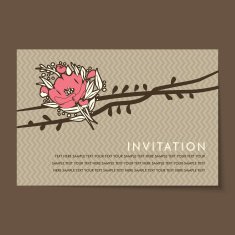 Beautiful vintage invitation cards layouts N75