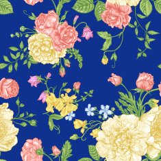 Seamless floral pattern with colorful flowers N3