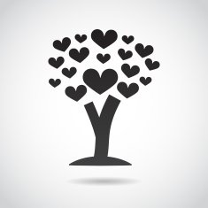 Tree made of hearts