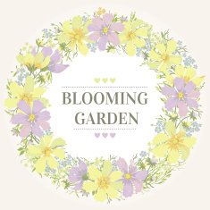 round frame with flowers N6