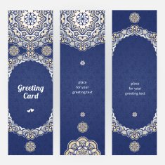 Vintage ornate cards in Eastern style N30