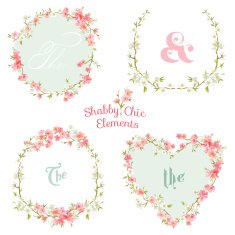 Flower Banners and Tags - for your design scrapbook N10