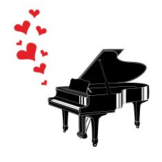 Heart love music piano N2
