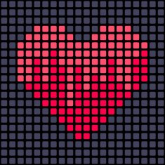 Heart from geometrical pattern N2