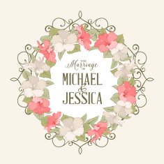 Rose mallow garland N3