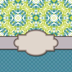 Vintage vector flower frame N108