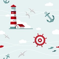 Sea seamless pattern N25