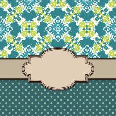 Vintage vector flower frame N109