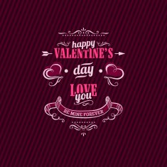 Valentine's day vintage lettering background N9