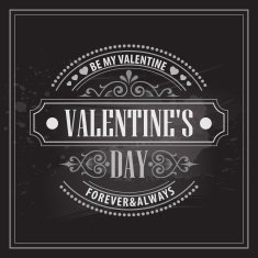 Typography Valentine's Day cards Caption chalk on a blackboard N12
