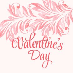 Vector watercolor postcard Valentine's Day N5