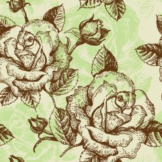 Seamless Floral Pattern with Roses N29