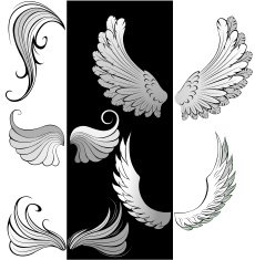 stylized wings