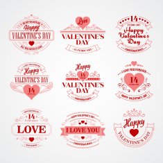 Typography Valentine's DayVector illustration N6