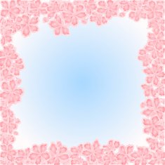 Sakura flowers spring place for text background vector