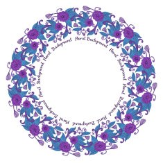 Round floral frame N7