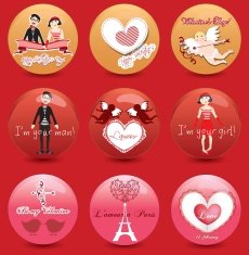 badges set