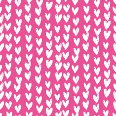 Velentine's day pattern with hand painted hearts N35